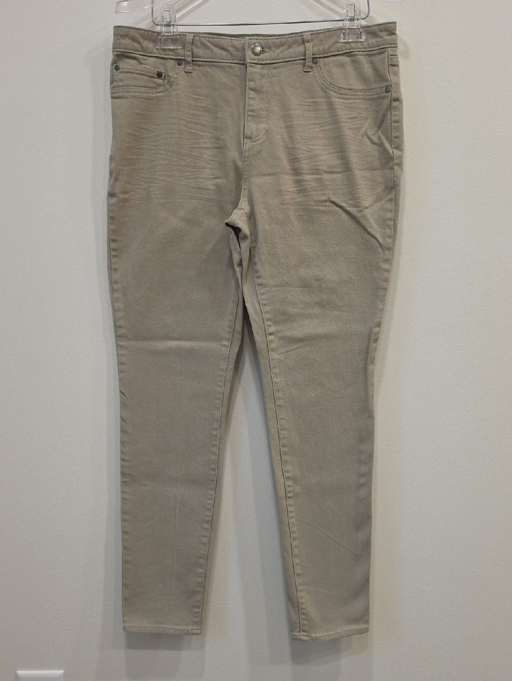 Faded Glory Women's Skinny Jeans in Light Taupe
